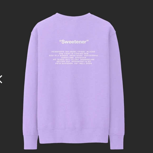Ariana Grande RARE sweetener track list crewneck - Picture 12 of 12